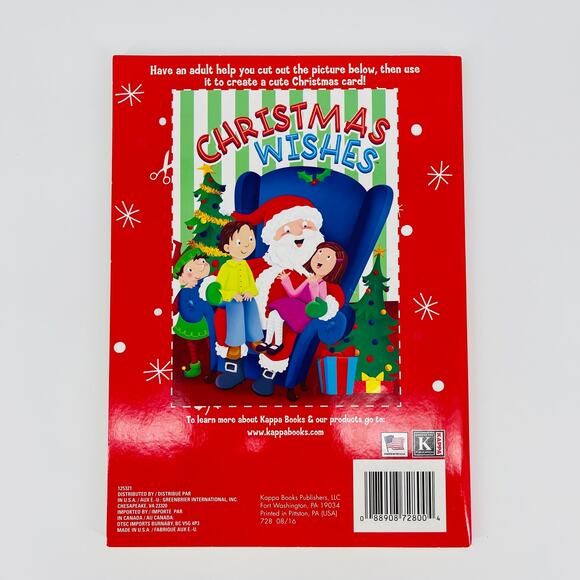 Christmas Wishes, Jumbo Children's Kids' Coloring and Activity Book by Kappa New - Picture 6 of 13